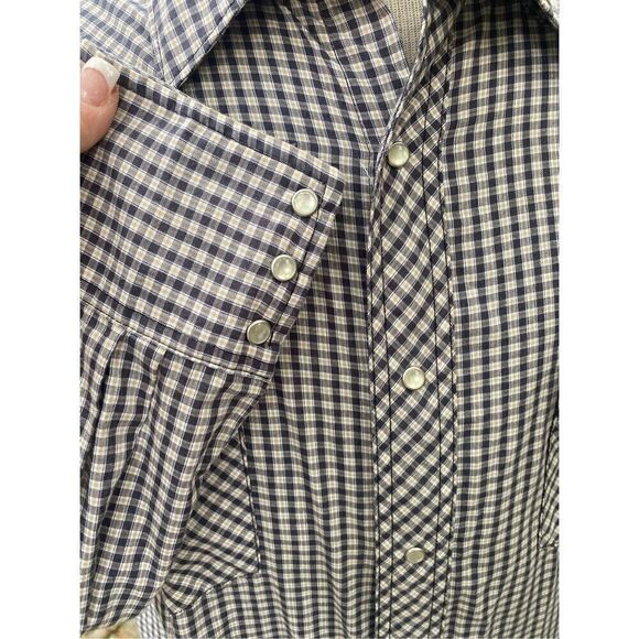 Wrangler Western Shirt Men’s XL Pearl Snap Button Font and Coffs.  Yellowstone C - Picture 8 of 10